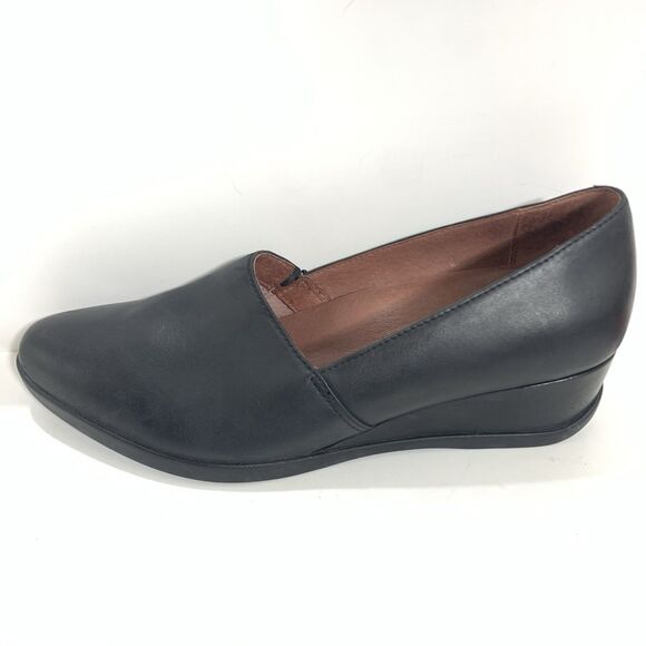 Dansko Black Leather Wedged Comfort Professional Shoes Size 38 EU 7.5-8 US - Picture 3 of 16